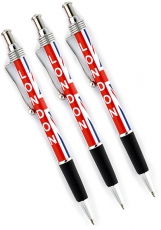 Three London Union Jack Souvenir Pens