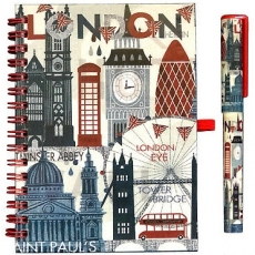 London Big Ben Note Book and Pen Gift Set