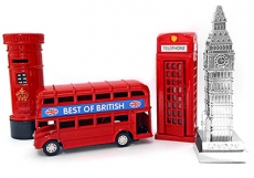 Gift Set of Four Die Cast Metal Pencil Sharpeners