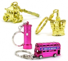 Four London Keyrings Set