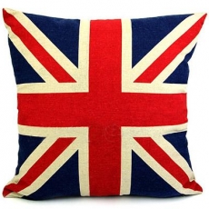 Linen Union Jack Cushion Cover