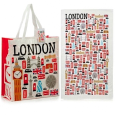 Icons of London Shopping Bag and Tea Towel Set