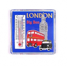 Acrylic Magnet with Thermometer, Big Ben, Bus & Taxi