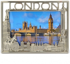 Pewter London Photo Frame