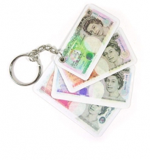 British Currency Money Keyring