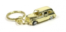 Gilt Gold Metal Taxi Keyring