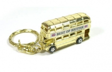 Gold Metal Bus Keyring