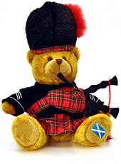 25cm Large Scottish Piper Teddy Bear