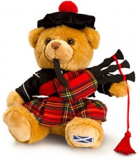 19cm Large Scottish Piper Teddy Bear