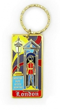 Souvenir Sentry Box Brass Tab Keyring