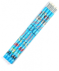 4x Blue British Pencils