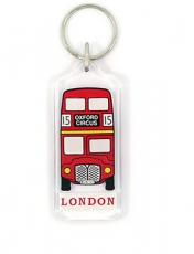 Plastic Bus Keyring