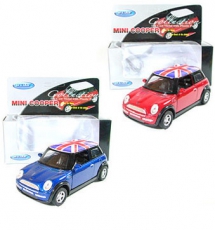 36x Blue & Red Union Jack Mini Cooper Model Car