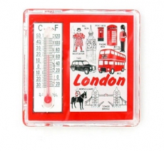 Souvenir London Red Thermometer Magnet