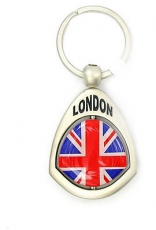 Union Jack Souvenir Keyring with Spinner