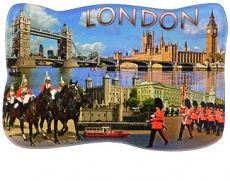 Acrylic London Collage Magnet