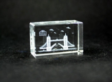 Tower Bridge Laser Art Mini Crystal