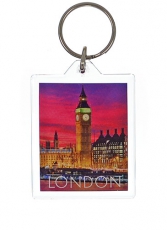 Acrylic Keyring with Big Ben by the Thames
