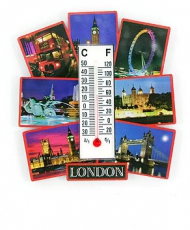 Night Scene Thermometer Magnet