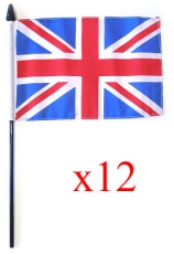 12x Handwaving Union Jack Flags 6 x 9 Bulk Offer