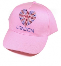 Diamante Pink London Baseball Cap