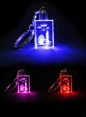 Light Up London Collage Laser Crystal Keyring