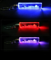 Light Up London Skyline Laser Crystal Keyring