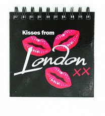 Kisses from London Square Note Pad 9cm