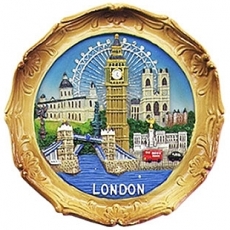 Mini London Ornate Plate Magnet