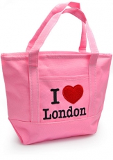 Pink I Love London Tote Bag