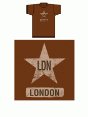 Brown Star T-Shirt FREE DELIVERY