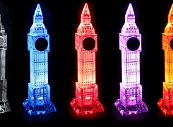 Crystal Big Ben Clock with Colour Changing Lights 