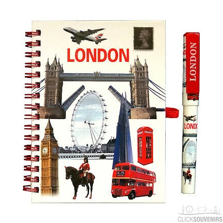 White London Note book & Pen