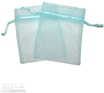 Turquoise Blue Organza Gift Bag 9 x 7cm