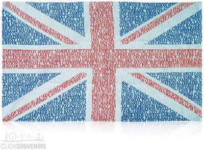 UK Union Jack Typography Tea Towel