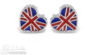 Union Jack Heart Earrings
