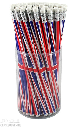 50 Union Jack Pencils