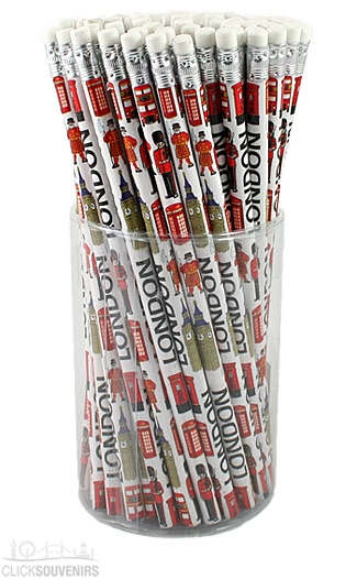 50 White London Pencils