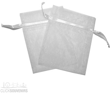 White Organza Gift Bag 9 x 7cm