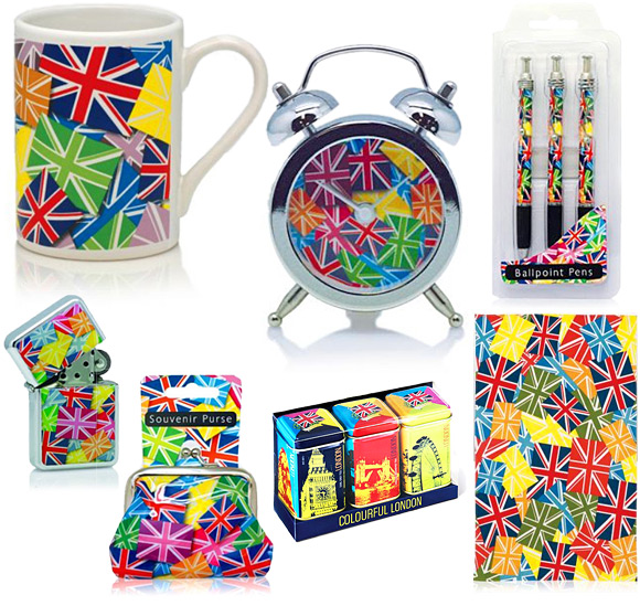 Multicoloured Union Jack Souvenirs