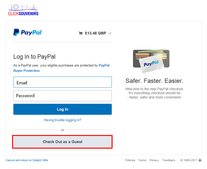 Pay by Card Without a PayPal Account