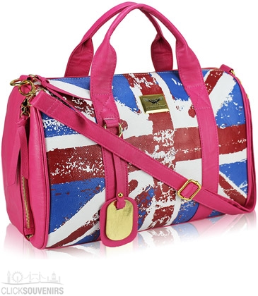 A Pink Union Jack Handbag