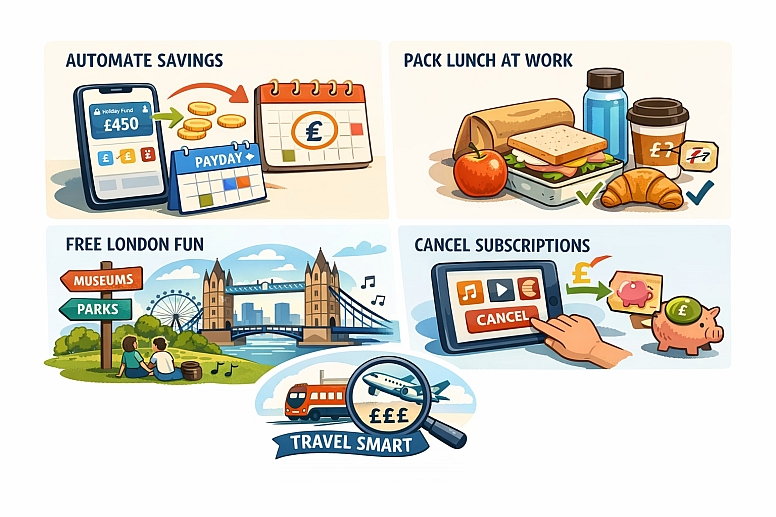 saving for a london holiday tips